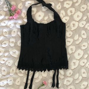 Frederick’s of Hollywood halter style corset top
